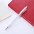 Penna gel retrattile trasparente 0.5mm inchiostro nero cancelleria per studenti minimalista ufficio - Bianco