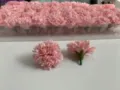 Pink artificial carnation soap flower heads with base, 3-layer floral craft for wholesale decor. - Carnations - Light Pink