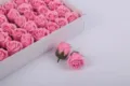 Pink artificial soap rose heads for Valentine gift box bouquet craft material floral decoration - 50 Pink Flowers