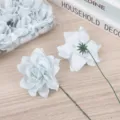 Cabezas de flores artificiales de espuma de gardenia PE para ramos de bricolaje y decoración. - Azul claro
