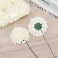 Cabezas de flores artificiales de espuma PE para decoración de bodas y cajas de regalos. - Blanco Leche