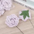 Lavendel PE schuim roos kunstmatige bloemhoofdjes voor DIY boeket en geschenkdoos decoratie. - Lichtpaars