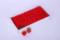 Red soap rose flower heads bulk for gifts, wedding decor, and DIY craft arrangements. - Rose Flower - Red