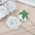 PE schuim rozenhoofdjes DIY kunstbloemen voor boeket bruiloft huis feest decoratie - Lichtblauw