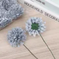 Cabezas de flores artificiales de espuma PE gris para decoración de bodas y manualidades DIY. - Azul Vintage