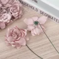 Rosa künstliche Schaumstoff Rosenblüten mit Stielen für schöne DIY Blumensträuße Dekoration. - Retro Rosa