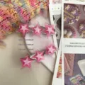 Fermaglio per capelli a stella in acetato rosa per frangia, accessorio per capelli y2k - Stile Pop alla Fragola / Pezzo Singolo / Rosso rosa