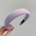 Elegante diadema acolchada de esponja color lavanda para mujer con diseño alto - Púrpura Taro