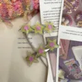 Fermaglio per capelli a stella in acetato con glitter rosa e verde a contrasto - Stile Stella Yabi / Pezzo Singolo / Giallo
