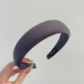 Elegante diadema acolchada de esponja color púrpura oscuro para aumentar el volumen del cabello - Gris oscuro