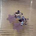 Fermagli per capelli a forma di stella in acetato viola con finitura marmorizzata - Stella in Marmo Viola / Pezzo Singolo / Viola Chiaro Trasparente