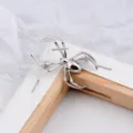 Silberne Metall-Spinne-Brosche im Punk-Stil für kreative Modebekleidungs-Accessoires - Silber