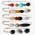 Juego de 5 imperdibles decorativos con cuentas de colores para ajustar la cintura de la ropa - Estilo Vintage de Cinco Piezas (11# Juego)