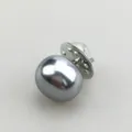 Eleganter grauer Kunstperlen-Brosche-Anstecker für Damen, Antiexpositions-Schal-Schnalle - Grau