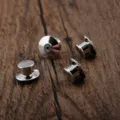Shiny silver plated metal butterfly clutch pin backs for creative DIY brooch jewelry making - 0.7*1.0CM / Pin Buckle / White Gold