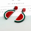 Handgefertigte Acryl-Wassermelonen-Ohrringe für sommerliche Modeaccessoires - 05 Wassermelone
