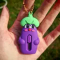 Leuke cartoon aubergine mini mes sleutelhanger draagbare handige kleine briefopener. - Aubergine