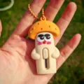 Leuke cartoon paddestoel mini stanleymes sleutelhanger, draagbare pakketsnijder voor thuis. - Paddenstoel