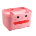 Jolie boîte à mouchoirs rose en forme de chat et organisateur de bureau pratique. - Rose