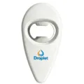 Magnetic bottle opener fridge magnet white droplet design stainless steel beer tool - White