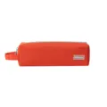 Trousse à crayons orange grande capacité pochette mignonne avec poignée pour école - Orange