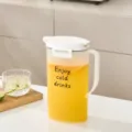 Carafe à Eau Froide Givrée Blanche Matière PP 2000ml Grande Capacité Pichet à Jus - Blanc