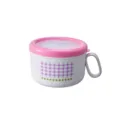 Bol à nouilles instantanées en acier inoxydable avec couvercle rose, boîte à bento portable. - Rose