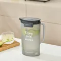 Pichet a eau givre en plastique transparente variante noir grande capacite pour boisson. - Noir