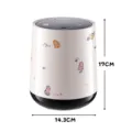 Mini Tisch Mülleimer mit Katzen Aufkleber, kleine Presse Mülleimer für Büro Haushalt Auto - Tischabfalleimer (Doppelbehälter mit Druckdeckel) & Aufkleber