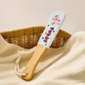 Wooden handle foot file and pumice scrubber for removing dead skin and calluses easily. - Happy Pink Bear / 4x22.5cm