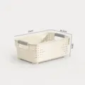 Panier de rangement moyen en plastique avec poignées, organiseur ajouré pour le bureau. - Moyen Haut (1 Pcs)