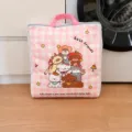 Sac a linge carreaux rose grand format filet de lavage mignon pour vetements machine. - L