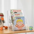 Support de présentation de livre de bureau en acrylique pour livres d'enfants - 3 Couches / Transparent