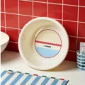 Thickened plastic washbasin for student dorm, durable foot basin with cute floral pattern interior - Vintage Floral Washbasin