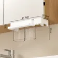 Portaspazzolino da parete supporto magnetico per tazza di colluttorio invertito scaffale per bagno - Trasparente