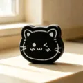 Black cat shape cleaning sponge for laundry hair removal and household cleaning tasks easily. - Cat Style / 2 Pieces/Pack / Black