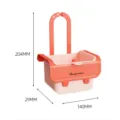 Panier de drainage pour évier de cuisine suspendu avec filtre séparé et couvercle à pression. - Rose Orangé
