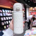 Tragbare Doppel-Trinkisolierflasche mit niedlichen Sternmustern und Strohhalm für Studenten. - 500ml / Stern