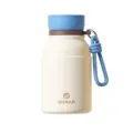 Petite bouteille d'eau isotherme avec couvercle bleu, tasse en acier inoxydable portable. - Bleu