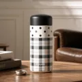 Kompakte Mini-Thermoskanne mit stilvollem Karomuster, tragbar und leicht für unterwegs. - 160ml / Polka Dots