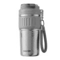 Ins style trendy thermal water cup portable coffee tumbler with strap for office and car use - 500ml / Gray