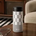Tragbare Mini-Isolierwasserflasche mit schwarz-weißen geometrischen Mustern für Reisen. - 160ml / Vertikale Streifen