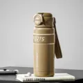 550ml sports insulated water bottle with dual-drink lid and strap for daily fitness. - Large Capacity / Coffee