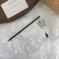 New Chinese style black hair stick with butterfly tassel and black teardrop pendant - Butterfly Tassel Step-Shake Style / Clear