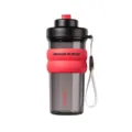 Portable large capacity plastic water bottle with silicone grip and lanyard for sports. - 630ml / Rose Red