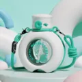 Süße grüne und weiße Trinkflasche mit Strohhalm, große Kapazität für den täglichen Gebrauch. - 800ml / Grün & Weiß