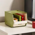 Boîte de rangement pour sachet de thé verte avec tiroir, organisateur de bureau idéal et pratique. - Vert