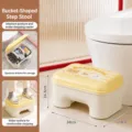 Tabouret de toilette antidérapant marchepied de salle de bain avec boîte de rangement - Carré / Carré Jaune