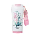 Süßer Capybara Reise-Kaffeebecher mit Deckel und Handschlaufe für Büro und Alltag - 520ml / Rosa