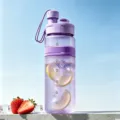 Sommer minimalistische Fitness tragbare Kunststoff-Wasserflasche große Kapazität Sportbecher. - Lila
